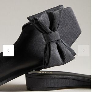 Anthropologie Meave black Wedge Sandle